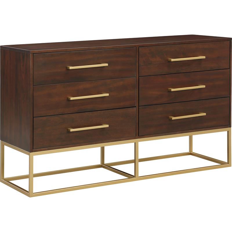 Home Square 2-Piece Set with Maxine Chest and Dresser in Dark Cherry Finish