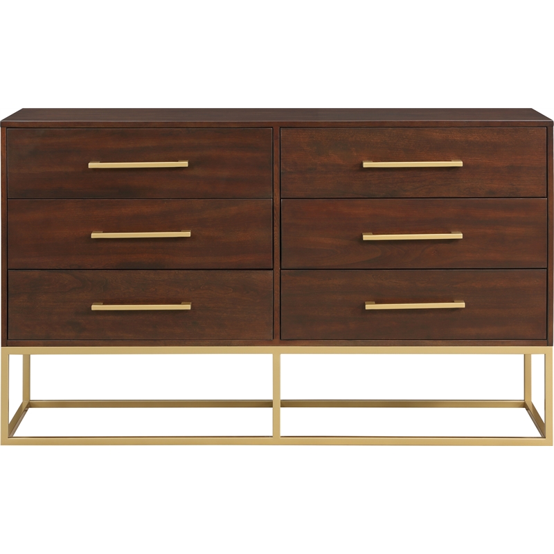 Home Square 2-Piece Set with Maxine Chest and Dresser in Dark Cherry Finish