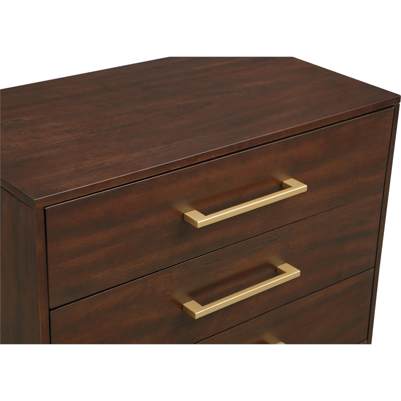 Home Square 2-Piece Set with Maxine Chest and Dresser in Dark Cherry Finish