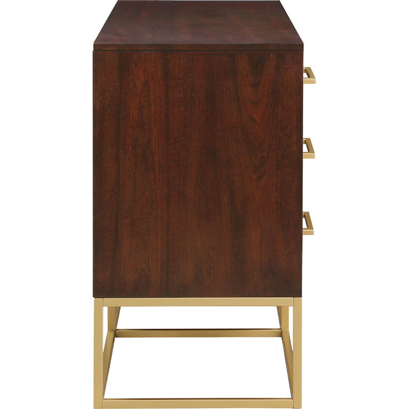 Home Square 2-Piece Set with Maxine Chest and Dresser in Dark Cherry Finish