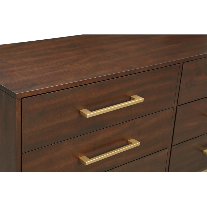 Home Square 2-Piece Set with Maxine Chest and Dresser in Dark Cherry Finish