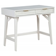 Home Square 2-Piece Set with Full Panel Bed & Mini Wood Desk in White