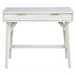 Home Square 2-Piece Set with Full Panel Bed & Mini Wood Desk in White