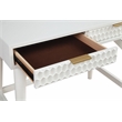 Home Square 2-Piece Set with Full Panel Bed & Mini Wood Desk in White