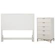 Home Square 2-Piece Set with California King Headboard & 5 Drawer Chest