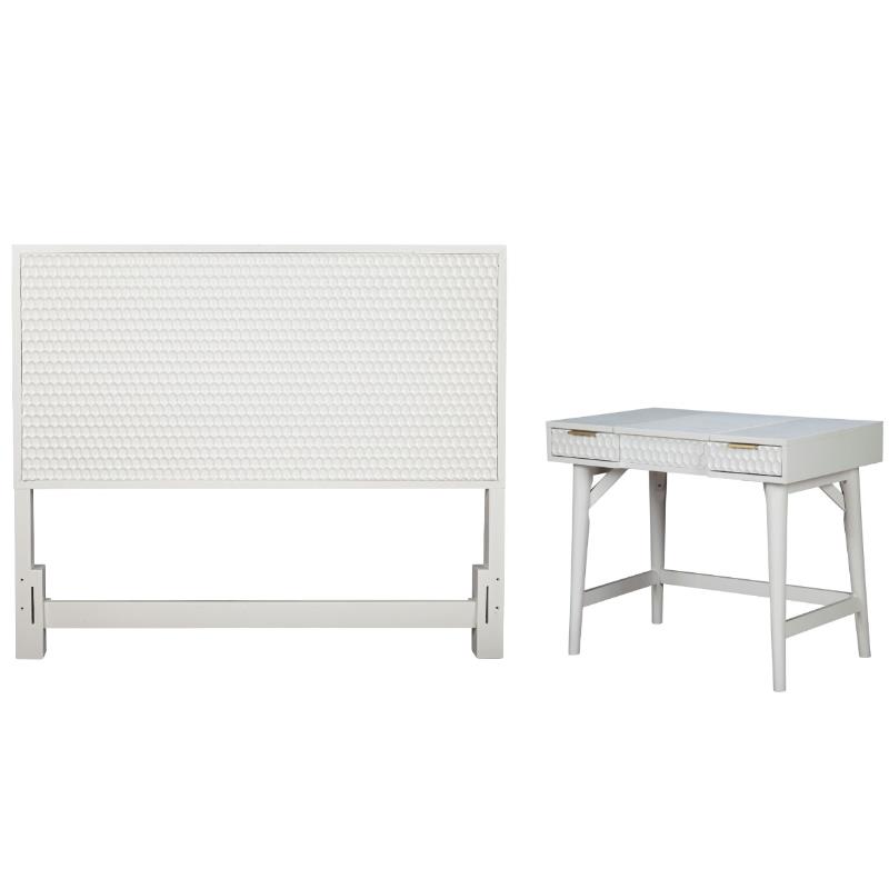 Home Square 2-Piece Set with California King Headboard & Bedroom Vanity