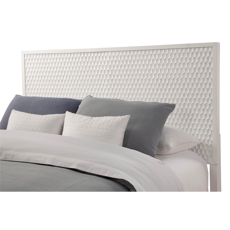 Home Square 2-Piece Set with Queen Headboard & 3 Drawer Accent Chest in White