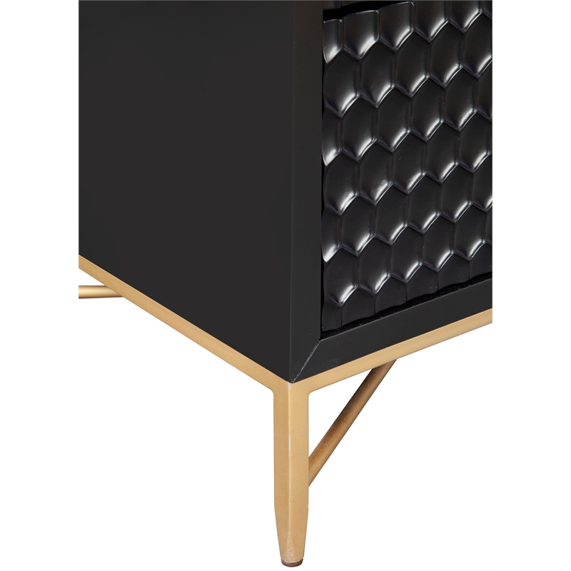 Home Square 4-Piece Set with 3 Drawer Chest & 2 Nightstands & TV Console