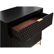 Home Square 4-Piece Set with 3 Drawer Chest & 2 Nightstands & Large Wood Desk