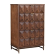 Home Square 2-Piece Set with Trig Queen Panel Bed & 5 Drawer Chest