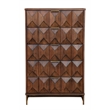 Home Square 2-Piece Set with Trig Queen Panel Bed & 5 Drawer Chest