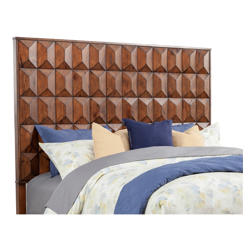 Home Square 2-Piece Set with Trig Standard King Headboard & 5 Drawer Chest