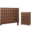 Home Square 2-Piece Set with Trig Standard King Headboard & 5 Drawer Chest