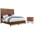 Home Square 2-Piece Set with Trig California King Panel Bed & Nightstand