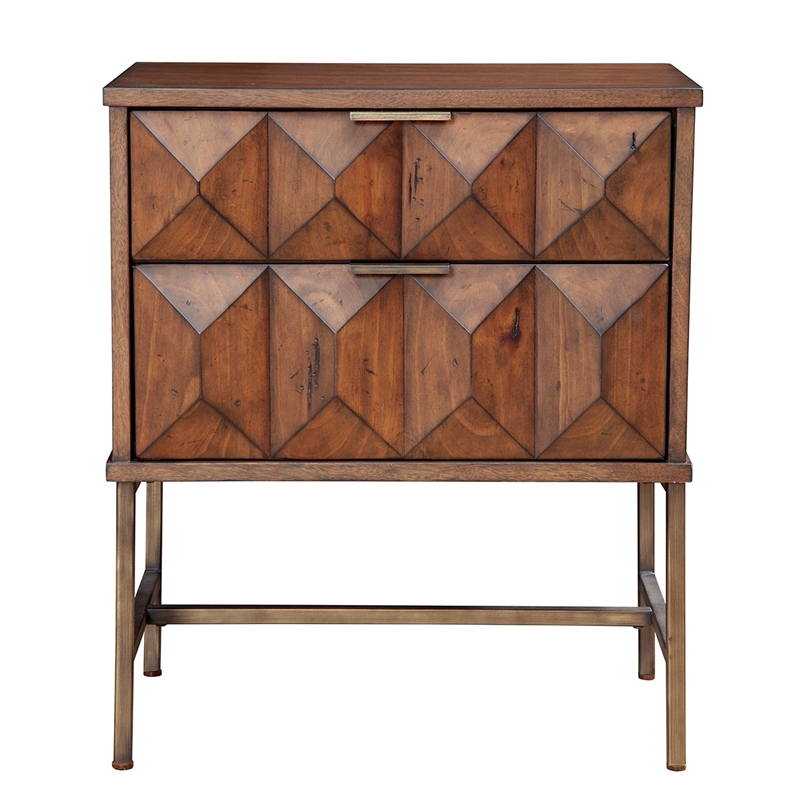 Home Square 2-Piece Set with Trig Queen Panel Bed & Nightstand