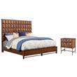 Home Square 2-Piece Set with Trig Queen Panel Bed & Nightstand