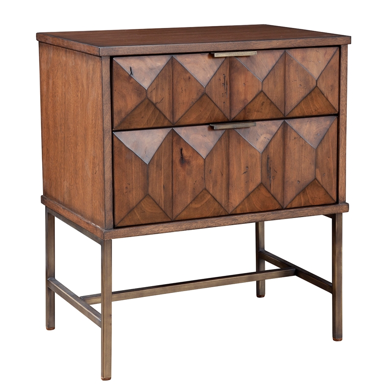 Home Square 2-Piece Set with Trig Queen Headboard & 2 Drawer Nightstand