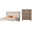 Home Square 2-Piece Set with Classic California King Headboard & 4 Drawer Chest