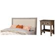Home Square 2-Piece Set with Classic Standard King Headboard & Nightstand