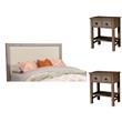 Home Square 3-Piece Set with Classic Standard King Headboard & 2 Nightstands