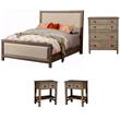 Home Square 4-Piece Set with Standard Bed & 4 Drawer Chest & 2 Nightstands