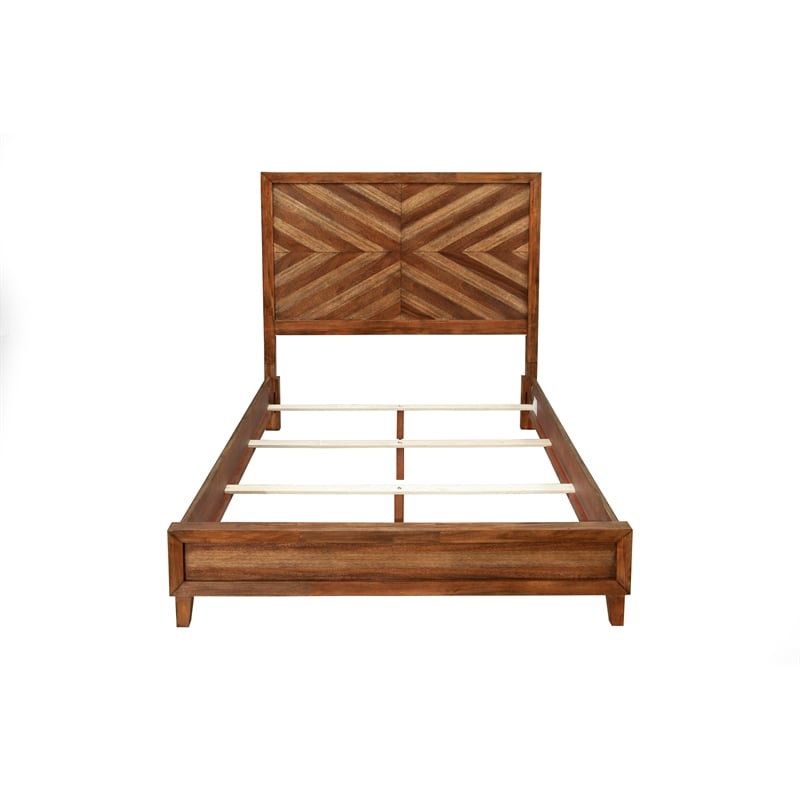 Home Square 2-Piece Set with Trinidad Full Size Bed & TV Console in Toffee