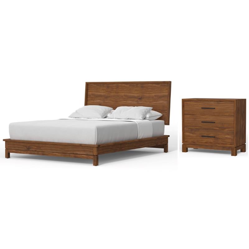 Home Square 2-Piece Set with California King Platform Bed and Chest