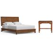Home Square 2-Piece Set with Queen Platform Bed and Mini Desk