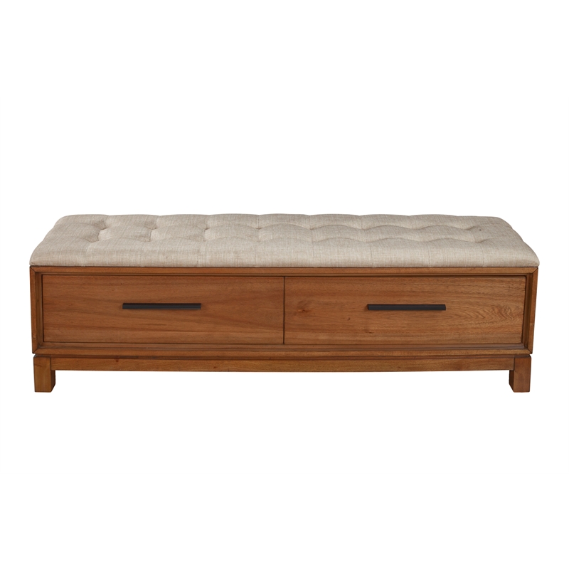 Home Square 2-Piece Set with Standard King Platform Bed and Bench