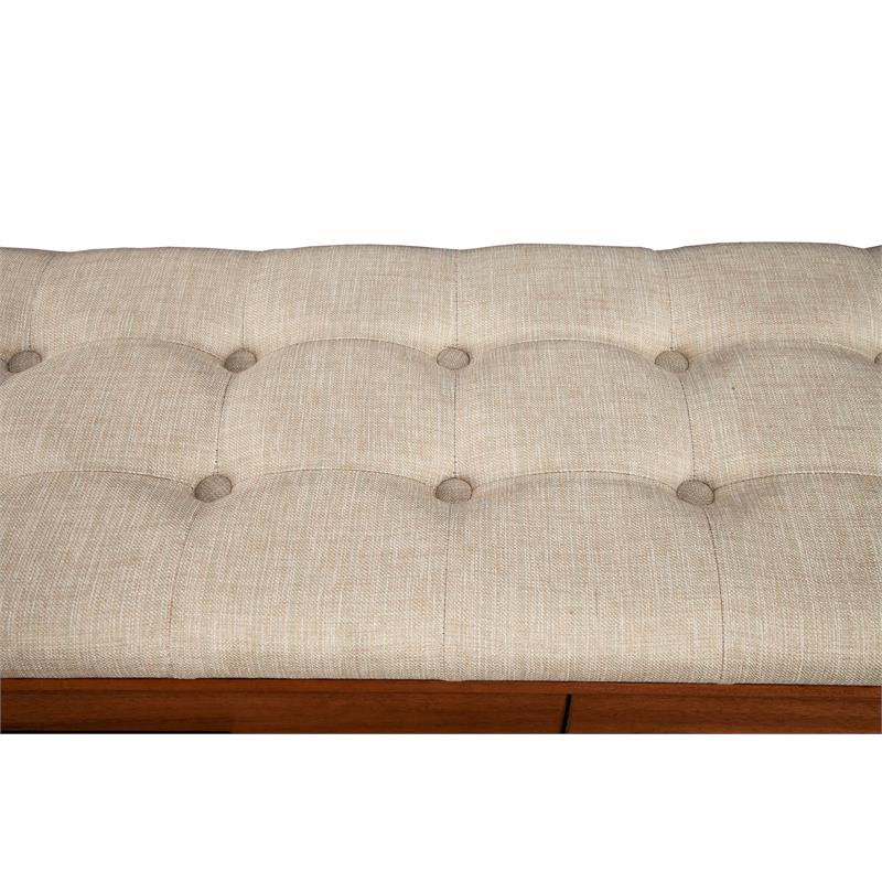 Home Square 2-Piece Set with Standard King Platform Bed and Bench