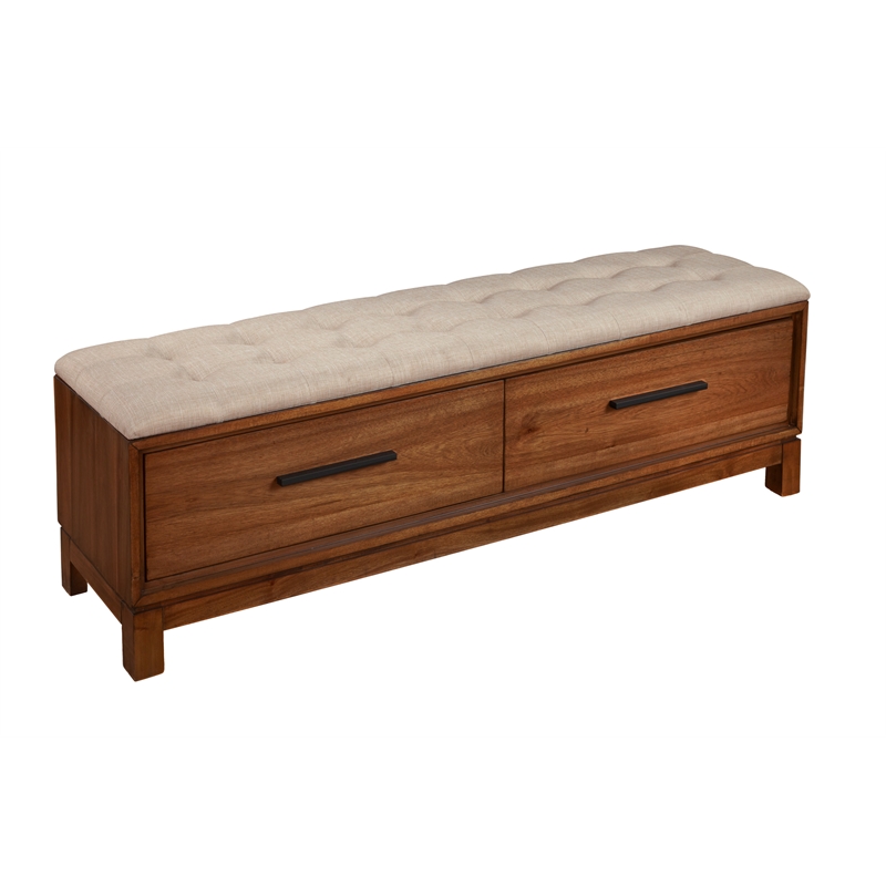 Home Square 2-Piece Set with Standard King Platform Bed and Bench