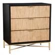 Home Square 3-Piece Set with Larsen 3 Drawer Chest & 5 Drawer Chest & Nightstand