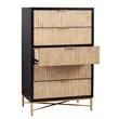 Home Square 3-Piece Set with Larsen 3 Drawer Chest & 5 Drawer Chest & Nightstand