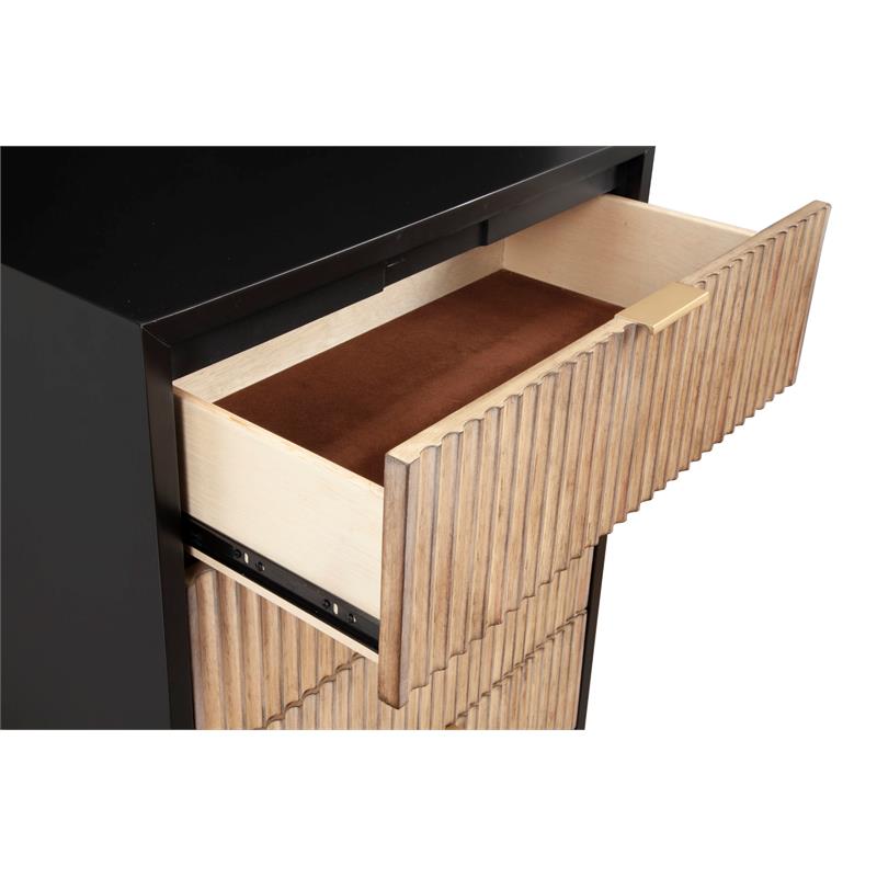 Home Square 3-Piece Set with Larsen 3 Drawer Chest & 5 Drawer Chest & Nightstand