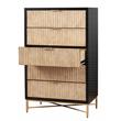 Home Square 3-Piece Set with Larsen 3 Drawer Chest & 5 Drawer Chest & Nightstand