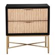Home Square 3-Piece Set with Larsen 3 Drawer Chest & 5 Drawer Chest & Nightstand