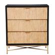 Home Square 3-Piece Set with Larsen 3 Drawer Chest & 5 Drawer Chest & Nightstand