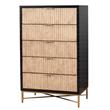 Home Square 3-Piece Set with Larsen 3 Drawer Chest & 5 Drawer Chest & Nightstand