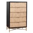 Home Square 3-Piece Set with Larsen 3 Drawer Chest & 5 Drawer Chest & Nightstand