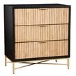 Home Square 3-Piece Set with Larsen 3 Drawer Chest & 5 Drawer Chest & Nightstand