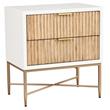 Home Square 2-Piece Set with 5 Drawer Chest & 2 Drawer Nightstand in White