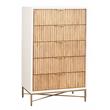 Home Square 2-Piece Set with 5 Drawer Chest & 2 Drawer Nightstand in White