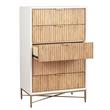 Home Square 2-Piece Set with 5 Drawer Chest & 2 Drawer Nightstand in White
