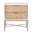 Home Square 2-Piece Set with 3 Drawer Chest & 2 Drawer Nightstand in White