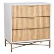 Home Square 2-Piece Set with 3 Drawer Chest & 2 Drawer Nightstand in White