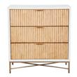 Home Square 2-Piece Set with 3 Drawer Chest & 2 Drawer Nightstand in White