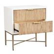 Home Square 2-Piece Set with 3 Drawer Chest & 2 Drawer Nightstand in White