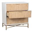 Home Square 2-Piece Set with 3 Drawer Chest & 2 Drawer Nightstand in White