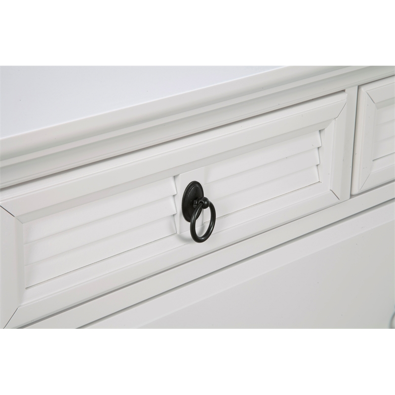 Home Square 2-Piece Set with 7 Drawer Dresser & King Shutter Panel Bed