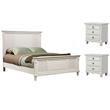 Home Square 3-Piece Set with 2 Nightstands & California King Shutter Panel Bed